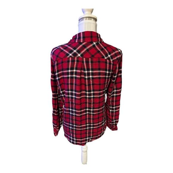 Peyton Jenson Red Plaid Button Down Size S - Picture 2 of 3